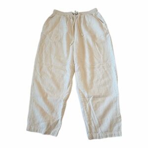 Wild Fable Linen Blend Drawstring Pants Relaxed Wide Leg Lounge Boho Small